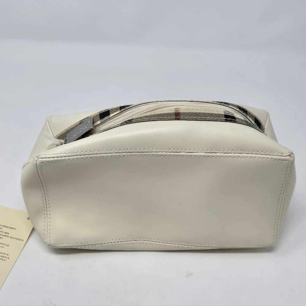 NWT BURBERRY FRAGRANCE TRAVEL POUCH CREAM NOVA CHECK PLAID COSMETIC MAKEUP CASE - Picture 4 of 14